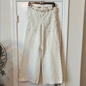 Pilcro Off-White Flare Jeans